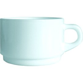 Obertasse CYLINDRIQUE WHITE Hartglas 280 ml | stapelbar Produktbild