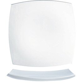 Teller flach DELICE WEISS | Hartglas weiß | quadratisch 266 mm  x 266 mm Produktbild