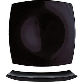 Teller flach DELICE SCHWARZ | Hartglas schwarz | quadratisch 266 mm  x 266 mm Produktbild
