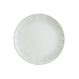 Teller flach ENVISIO IRIS Gourmet Porzellan weiß | blau Randrillen Ø 170 mm Produktbild