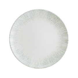 Teller flach ENVISIO IRIS Gourmet Porzellan weiß | blau Randrillen Ø 250 mm Produktbild
