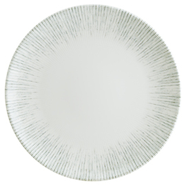 Teller flach ENVISIO IRIS Gourmet Porzellan weiß | blau Randrillen Ø 300 mm Produktbild