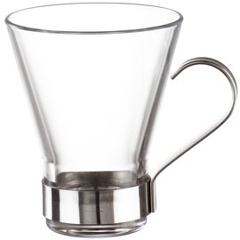 RESTPOSTEN | Kaffeetasse YPSILON 22 cl Glas mit Metallhalter  H 100 mm Produktbild