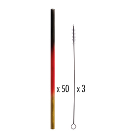 Glas-Trinkhalm WM L 230 mm | 50 Trinkhalme | 3 Reinigungsbürsten Produktbild 0 L