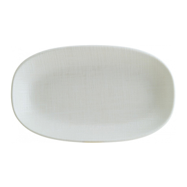 Platte IKAT WHITE Gourmet oval Porzellan 192 mm x 111 mm Produktbild