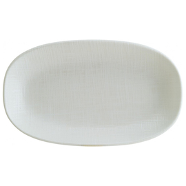 Platte IKAT WHITE Gourmet Porzellan weiß oval | 238 mm x 142 mm Produktbild