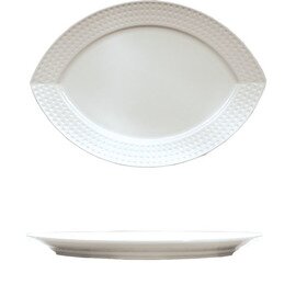 Platte SATINIQUE Porzellan weiß oval | 260 mm  x 190 mm Produktbild