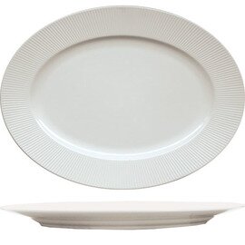 Platte GINSENG Porzellan weiß oval | 290 mm  x 220 mm Produktbild
