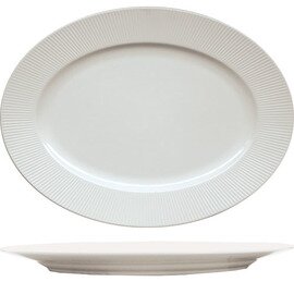 Platte GINSENG Porzellan weiß oval | 290 mm  x 220 mm Produktbild