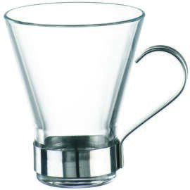 RESTPOSTEN | Obertasse YPSILON 110 ml Glas mit Metallhalter  H 80 mm Produktbild