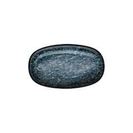 Platte ENVISIO SEPIA Porzellan schwarz oval | 150 mm x 86 mm Produktbild