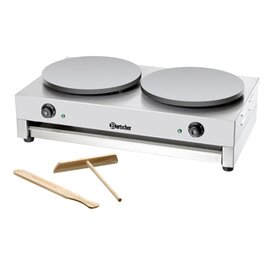 Elektro-Crêpe-Gerät mit 2 Backplatten Elektro 230 Volt 2 x 3000 Watt Produktbild