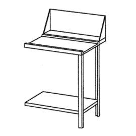 Zulauftisch | Ablauftisch mit Abtropffläche rechts mit Grundboden L 700 mm B 720 mm Produktbild