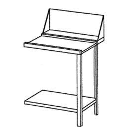 Zulauftisch | Ablauftisch mit Abtropffläche rechts mit Grundboden L 700 mm B 720 mm Produktbild