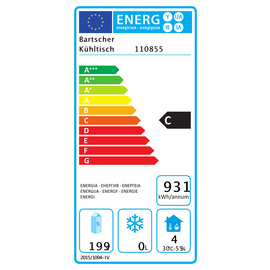 Kühltisch S2T2-150 452 Watt 199 ltr | 2 Flügeltüren | 2 Schubladen Produktbild 1 L