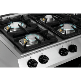 6 Flammen Gasherd MFGO 7060 Gastronorm 28,5 kW (Gas) | Unterbau offen Produktbild 1 S