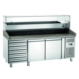 Pizzatisch GL26640 212 Watt 388 Watt  | 2 Volltüren  | 6 Schubladen Produktbild