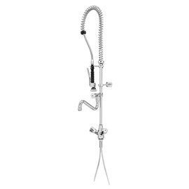 Zweigriffmischer mit Geschirrbrause 26L-1801B 1/2" Ausladung 400 mm Auslaufhöhe 250 mm  H 1050 mm Produktbild
