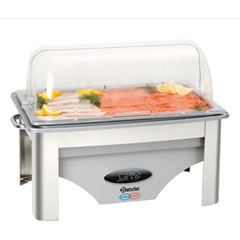 Chafing-Dish GN 1/1 COOL + HOT II Rolldeckel 230 Volt 700 Watt 9 ltr L 610 mm H 450 mm Produktbild 2 S