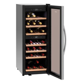 Weinkühlschrank 2Z 38 FL schwarz  | Glastür Produktbild