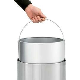 Abfalleimer, "Swing", Edelstahl, Volumen: 50 ltr., mit Schwingdeckel, Innenbehälter Stahlblech verzinkt, herausnehmbar, einfache Reinigung, Ø 360 mm, H 760 mm Produktbild 2 S