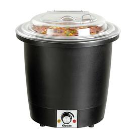 Suppentopf Scharnierdeckel transparenter Deckel 230 Volt 450 Watt 10 ltr  Ø 330 mm  H 380 mm Produktbild 2 S