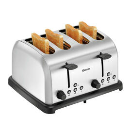 Toaster TBRB40 Edelstahl | 4-schlitzig inkl. 2 Brötchenaufsätze Produktbild 2 S