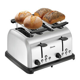 Toaster TBRB40 Edelstahl | 4-schlitzig inkl. 2 Brötchenaufsätze Produktbild 3 S