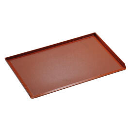 Lochblech Bäckernorm gelocht Aluminium 1,5 mm Silikon rot 3 Seiten Rand L 600 mm B 400 mm H 15 mm Produktbild 3 S
