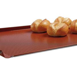 Lochblech Bäckernorm gelocht Aluminium 1,5 mm Silikon rot 3 Seiten Rand L 600 mm B 400 mm H 15 mm Produktbild 2 S