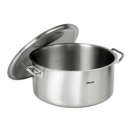 Kochtopf 25 ltr Edelstahl mit Deckel  Ø 430 mm  H 275 mm  | 2 Griffe Produktbild