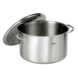 Kochtopf 30 ltr Edelstahl mit Deckel  Ø 430 mm  H 325 mm  | 2 Griffe Produktbild