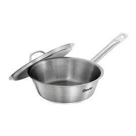 Bratpfanne E200-D1 Edelstahl Ø 200 mm mit Deckel | induktionsgeeignet Produktbild 2 S