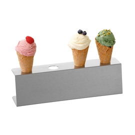 Waffelhörnchen-Halterung Edelstahl für 4 Eishörnchen Produktbild 1 S