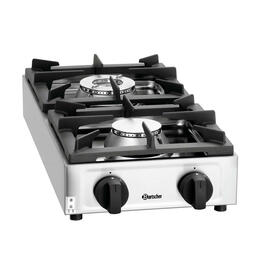 2-Flammen Gas-Tischkocher 11 kW | Platten hintereinander Produktbild 2 S
