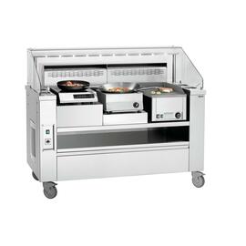 107277 Podest "200 KST3240 Plus", Material: CNS 18/10, Maße: 400 x 595 x H 200 mm, 7,37 kg - für ein angenehmes Kochen bei gleichmäßiger Arbeitshöhe mit unterschiedlichen Geräten in der Kochstation Produktbild 2 S