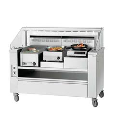 107277 Podest "200 KST3240 Plus", Material: CNS 18/10, Maße: 400 x 595 x H 200 mm, 7,37 kg - für ein angenehmes Kochen bei gleichmäßiger Arbeitshöhe mit unterschiedlichen Geräten in der Kochstation Produktbild 3 S