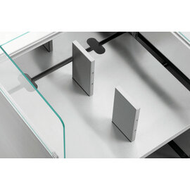 Mobile Theke Snackpoint 200 Edelstahl | Glasaufsatz | 800 mm x 600 mm H 1225 mm Produktbild 6 S