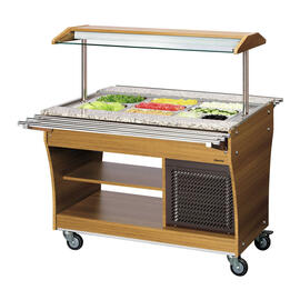 Kaltbuffetwagen teakfarben | passend für 3 x GN 1/1 - 150 mm Produktbild 2 S
