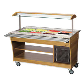 Kaltbuffetwagen teakfarben | passend für 4 x GN 1/1 - 150 mm Produktbild 2 S