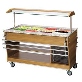 Kaltbuffetwagen teakfarben | passend für 4 x GN 1/1 - 150 mm Produktbild 3 S
