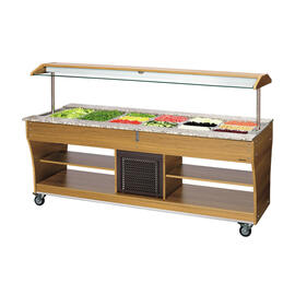 Kaltbuffetwagen teakfarben | passend für 6 x GN 1/1 - 150 mm Produktbild
