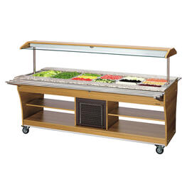 Kaltbuffetwagen teakfarben | passend für 6 x GN 1/1 - 150 mm Produktbild 2 S