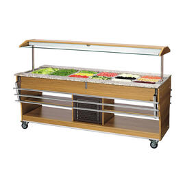 Kaltbuffetwagen teakfarben | passend für 6 x GN 1/1 - 150 mm Produktbild 3 S