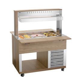 Kaltbuffetwagen K3110-200U ulmenfarben | passend für 3 x GN 1/1 - 200 mm | 3 Stege Produktbild