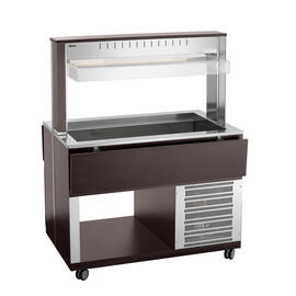 Kaltbuffetwagen K3110-200W wengefarben | passend für 3 x GN 1/1 - 200 mm | 3 Stege Produktbild 2 S