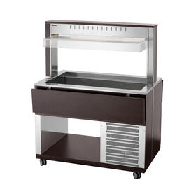 Kaltbuffetwagen K3110-200W wengefarben | passend für 3 x GN 1/1 - 200 mm | 3 Stege Produktbild 3 S