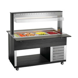 Kaltbuffetwagen K4110-200A anthrazit | passend für 4 x GN 1/1 - 200 mm | 4 Stege Produktbild