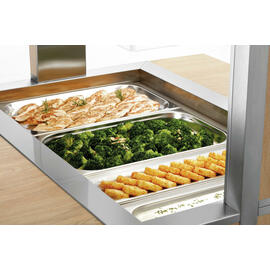 Warmbuffetwagen W3110-200U | ulmenfarben 230 Volt mit Beleuchtung | passend für 3 x GN 1/1 Produktbild 7 S