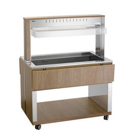 Warmbuffetwagen W3110-200U | ulmenfarben 230 Volt mit Beleuchtung | passend für 3 x GN 1/1 Produktbild 2 S